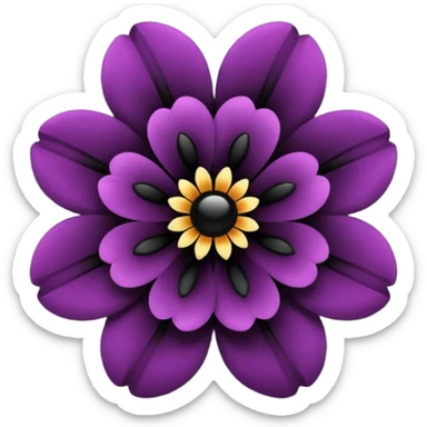 Black Flowers  sticker