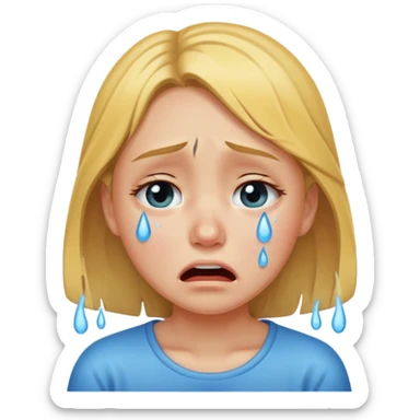 Muchacha llorando  sticker