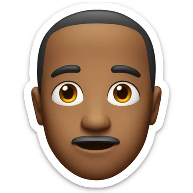 An unimaginable face with one raised eyebrow sticker