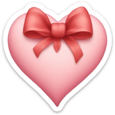 Heart with bow sticker