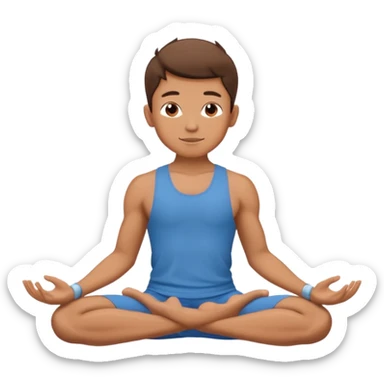 boy yoga poses sticker