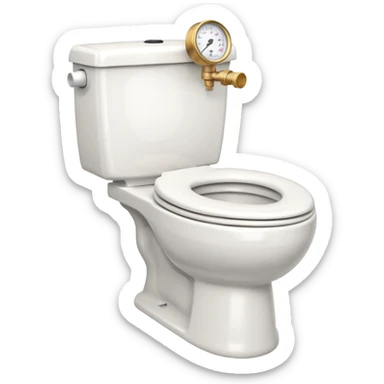 toilet with pressure gauge sticker
