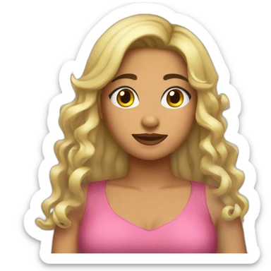 chica de rulos sticker