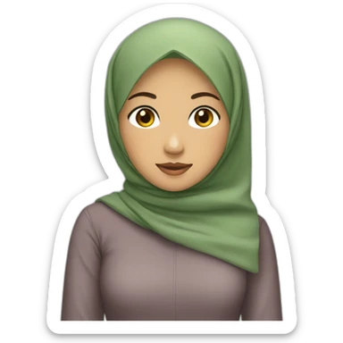 malay girl with hijabi sticker