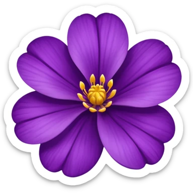 Violet flower sticker