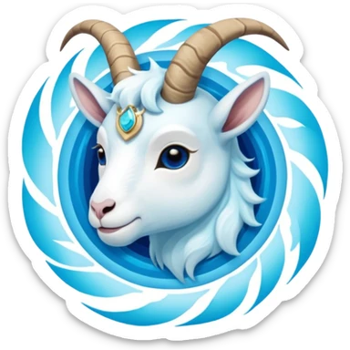 Throat chakra and a goat sticker