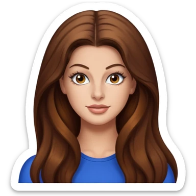 Hannah Stocking with long brown hair sticker