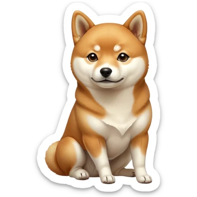 Cinematic Noble Shiba Inu Portrait Emoji, Poised and regal, with a compact, agile build and a well-groomed with a creamy underbelly, deep-set soulful brown eyes, Simplified yet sharp and sophisticated features, highly detailed, glowing with a soft, dignified glow, high shine, intelligent and spirited, stylized with an air of elegance, focused and attentive, soft glowing outline, capturing the essence of a watchful and confident companion, so majestic it feels as though it could prance out of the screen with effortless authority! sticker