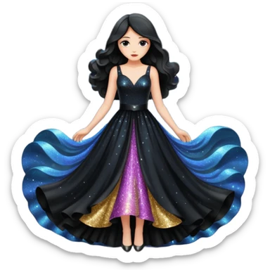 Glitter dark romance sticker