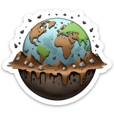 Pollution on earth and earth surface should seen more polluted   sticker