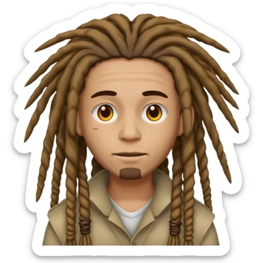Nonchalant dread head  sticker