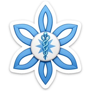 medical star of life (rod of Asclepius) symbol sticker