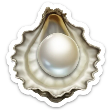 oyster with pearl  sticker