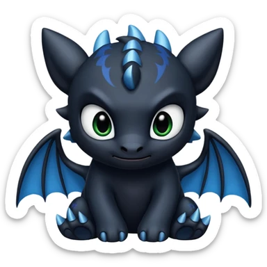 Emoj di night fury cute sticker