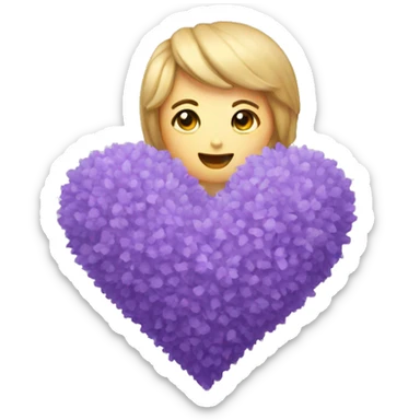 a lavender heart sticker