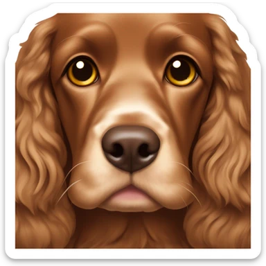 brown cocker spaniel sticker