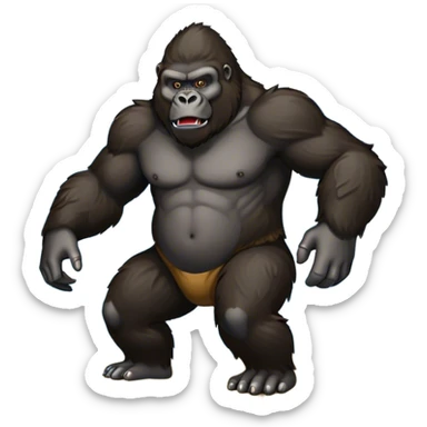 king kong gorilla stopping a cyclone sticker