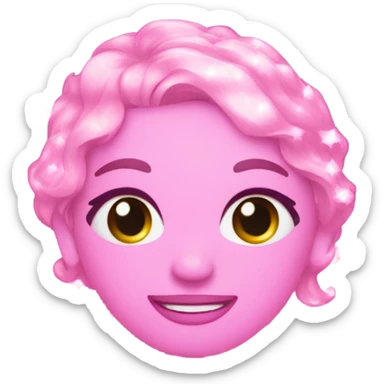 Pink sparkling now sticker