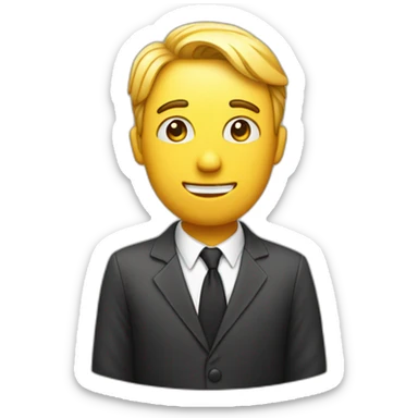 a guy with a question mark over his head sticker