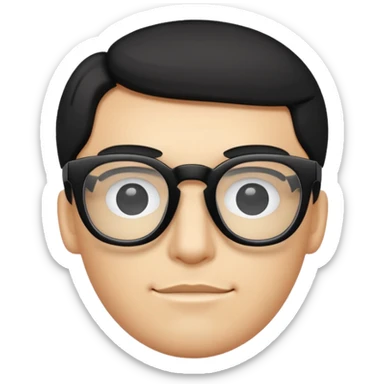 black glasses sticker