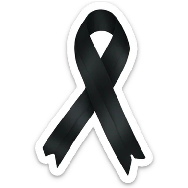 mourning ribbon sticker