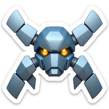 Haz un emoji del Pokémon metagross y 1ue sea fiel al pokemos sticker