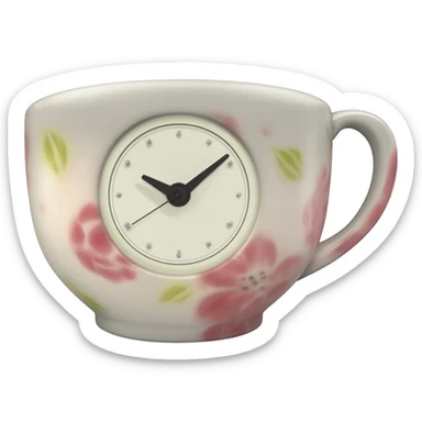 Clock that tea sticker