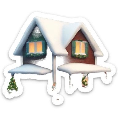 Christmas house sticker