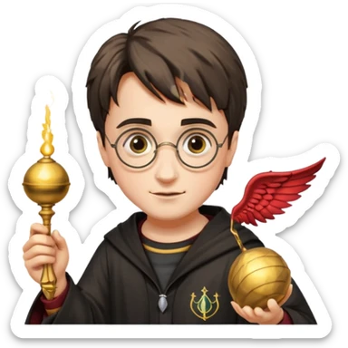 Harry Potter with golden snitch  sticker
