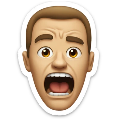 Angry mad butthead sticker