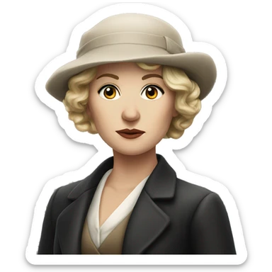 white woman peaky blinder sticker