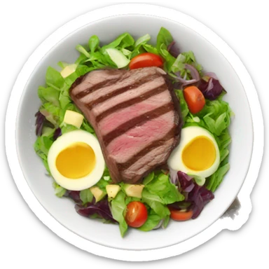 steak salad bowl sticker