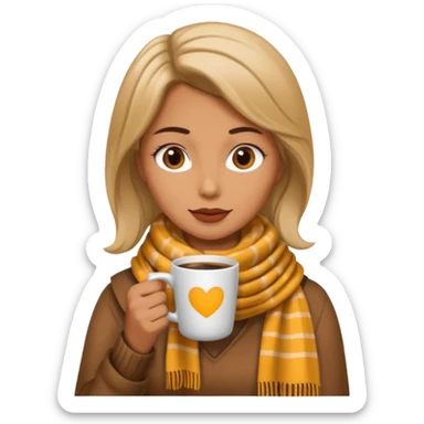 Kedi bayan kahve sticker