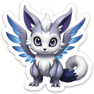 Shiny Furret-Absol-Noibat-Hybrid (Full body) sticker