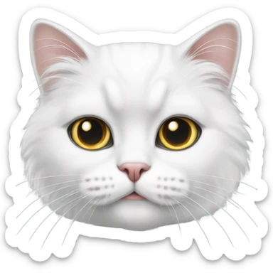 white cat persian sticker