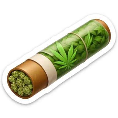 A rolled blunt sticker