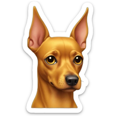 pinscher yellow head sticker