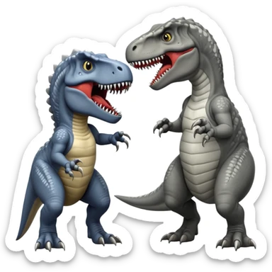T rex vs indominus rex sticker