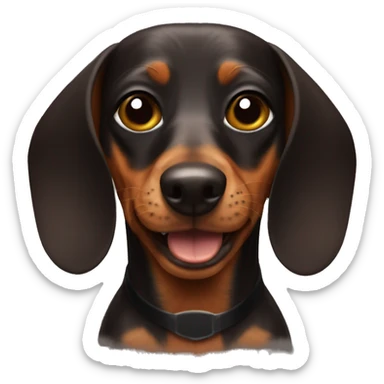 Brown dachshund in Batman mask sticker
