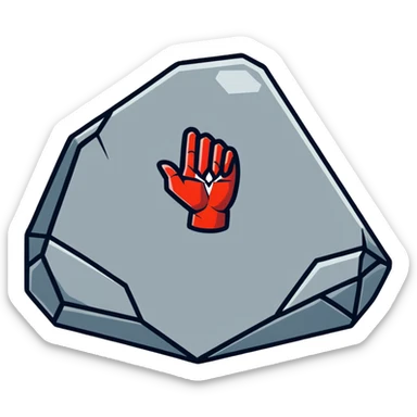 Spider-Man's hand making the rock symbol, cartoon sticker sticker