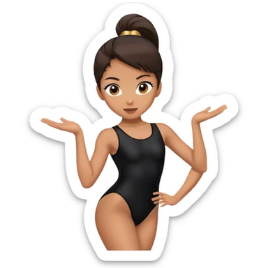 sport dancer in black leotards who talk sticker