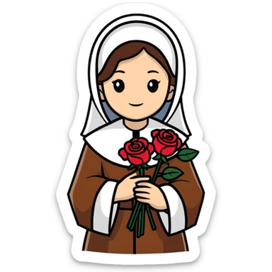 St. Therese little flower sticker