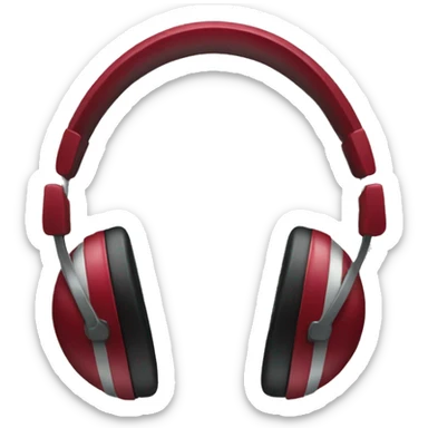 Dark red headphone sticker