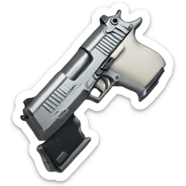 one detailled desert eagle with colors sticker