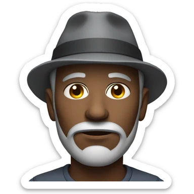 grey guy with hat serious sticker