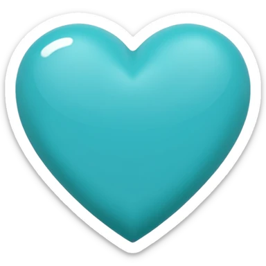 Turquoise heart  sticker