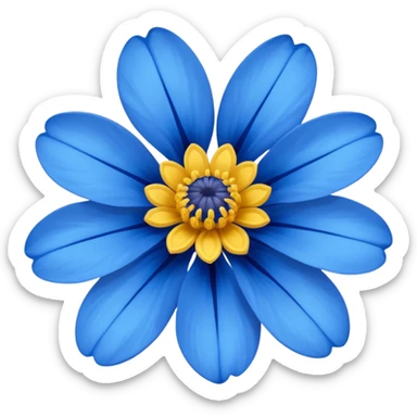 Blue flower emoji sticker