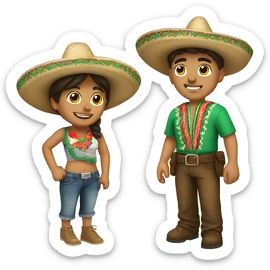 a mexican boy hittin on my girl with a sombrero sticker