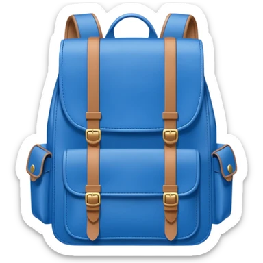 blue school bag and notebook sticker