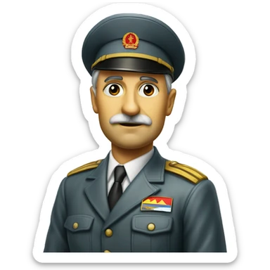 soviet engineer diplomat full scale photoealistic serious sticker